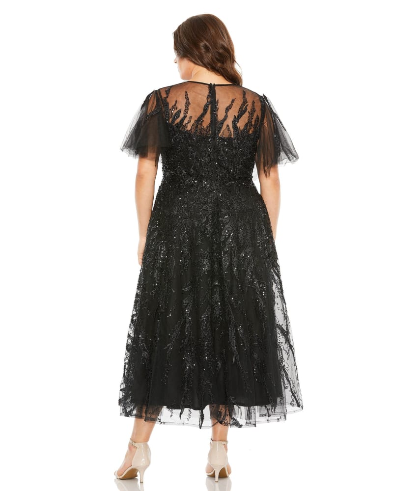 Taylor flutter sleeve lace dress hotsell